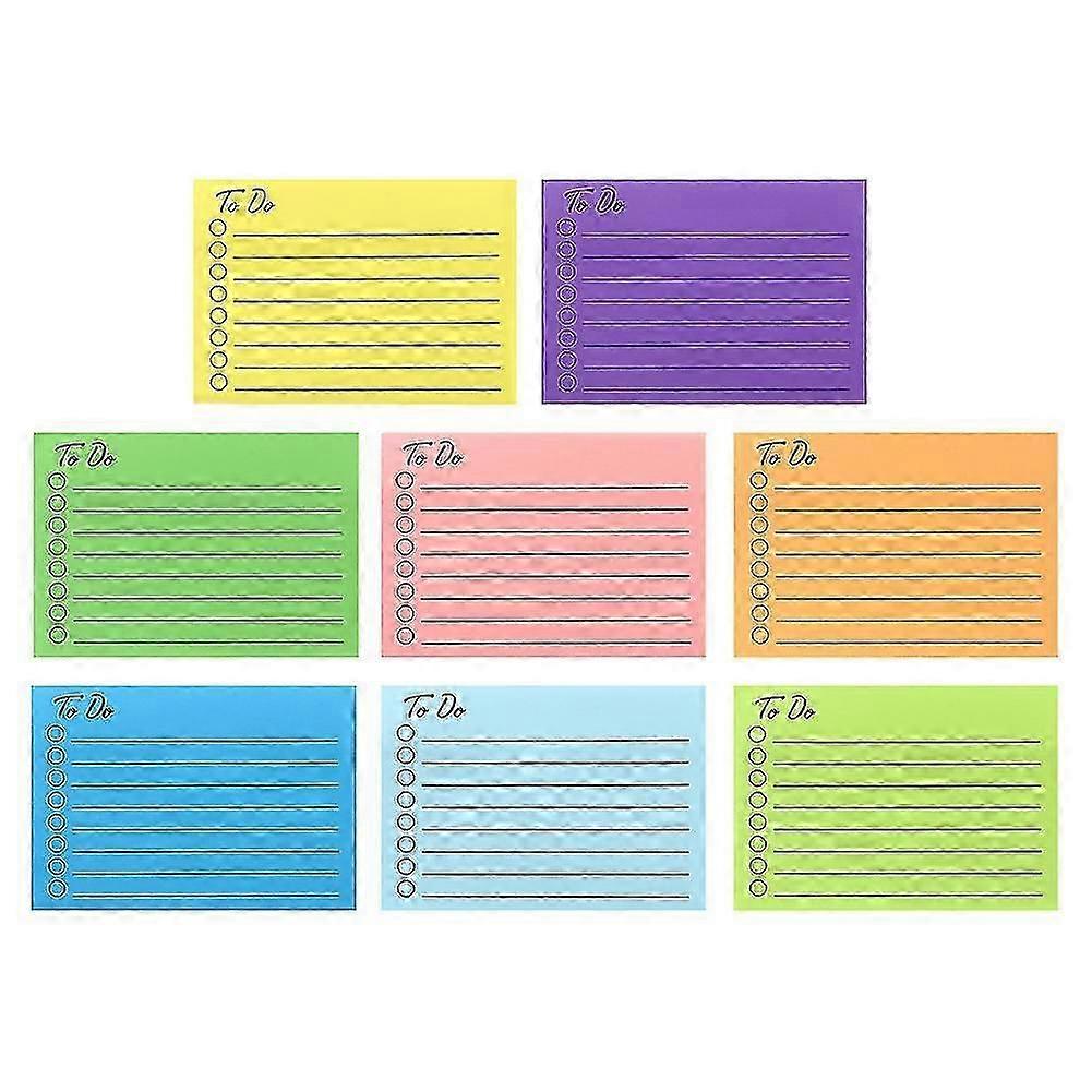 8pcs Sticky Memo Reminder Business To Do List Home School Self Adhesive Note Pad