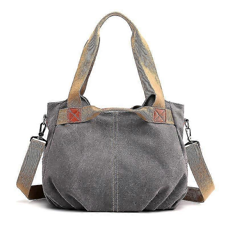 حقيبة يد نسائية حقيبة كتف متعددة الوظائف حقائب كروسبودي عارضة Hobo حقائب كبيرة للعمل مدرسة الشاطئ المتسوق (رمادي)