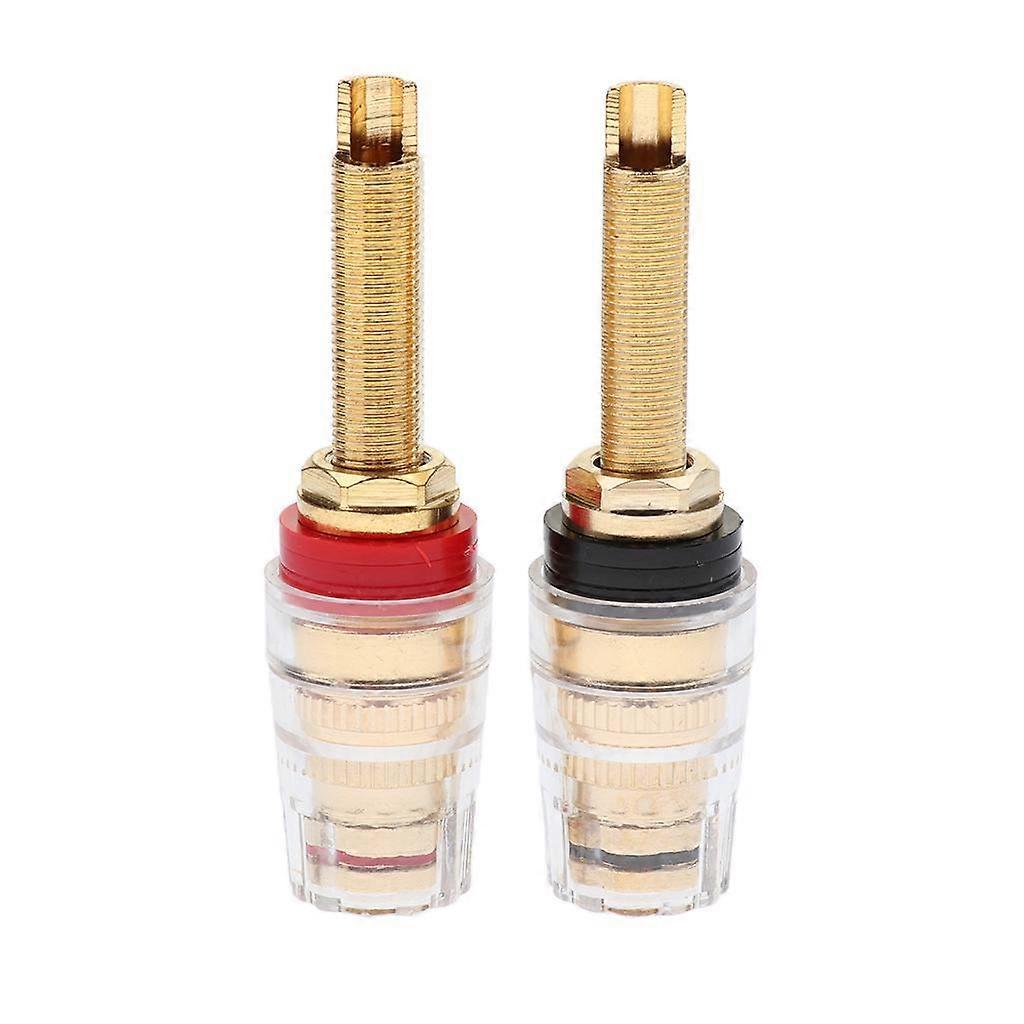 2Pack 4mm Banana Connector Binding Post Plug For Speakers Terminal