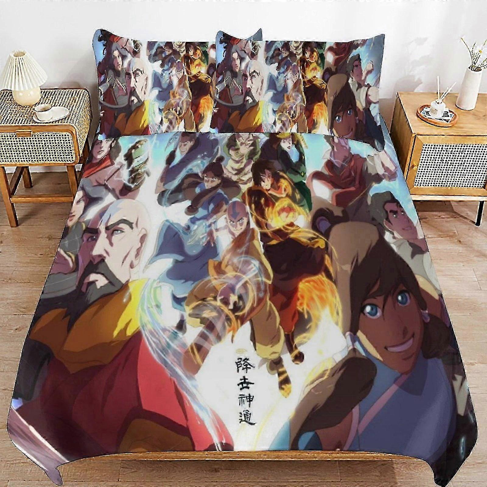 b200 Lençóis 3 Peças Avatar Avatar O Conjunto de Cama de 3 Peças 1 Capa de Colcha e 2 Fronhas Lençóis gb200