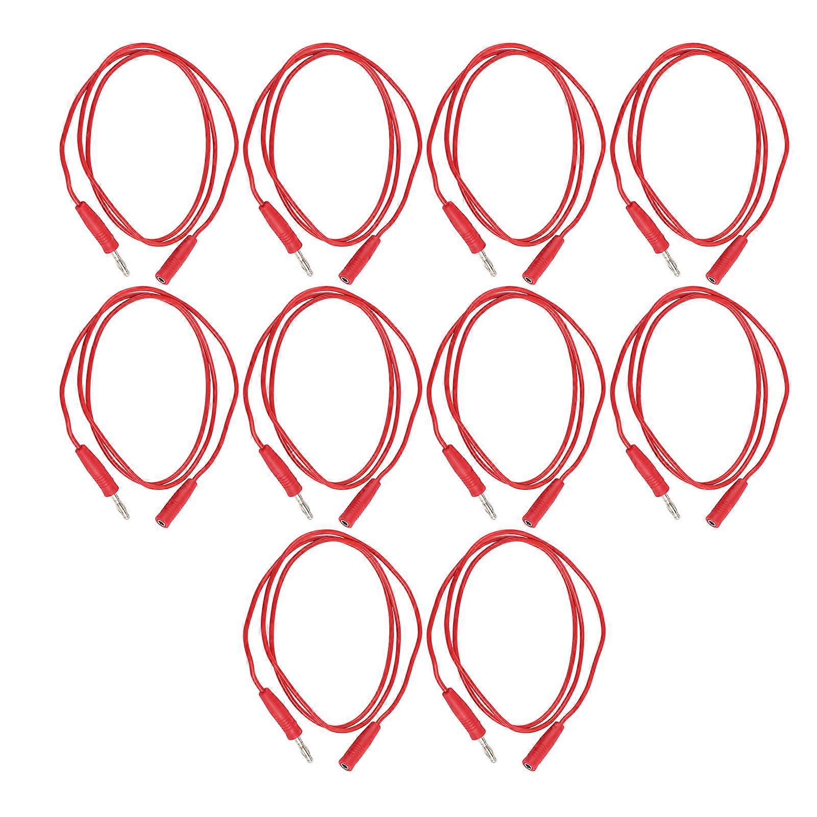 10 Sets 0.75mm² Male to Female Test Leads 4mm Banana Plug Socket Testing Kit J.70025