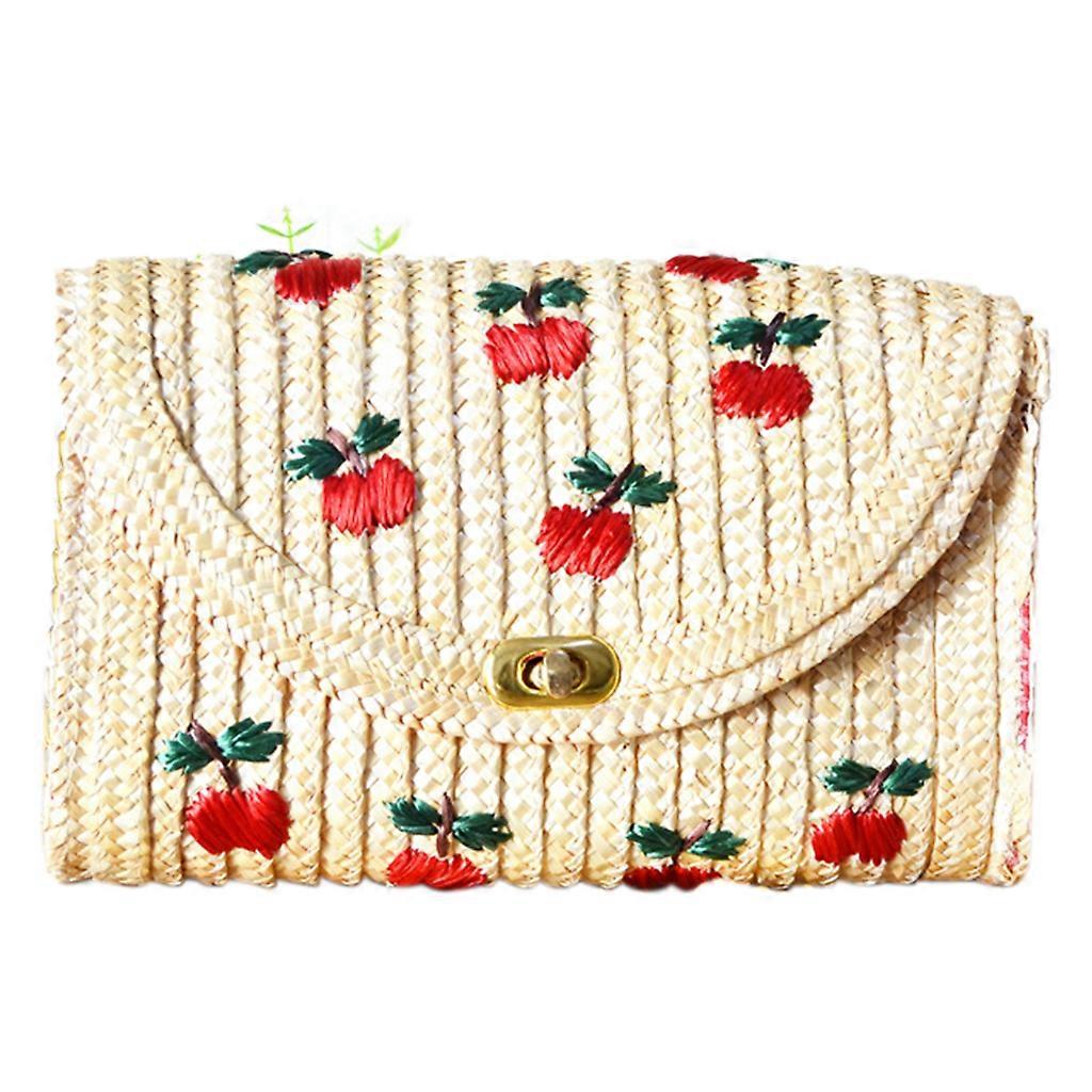 Woven Shoulder Bag with Lock Delicate Design Room Decor Popularity Improvement Female Bag Built in Bag for Phone Purse
