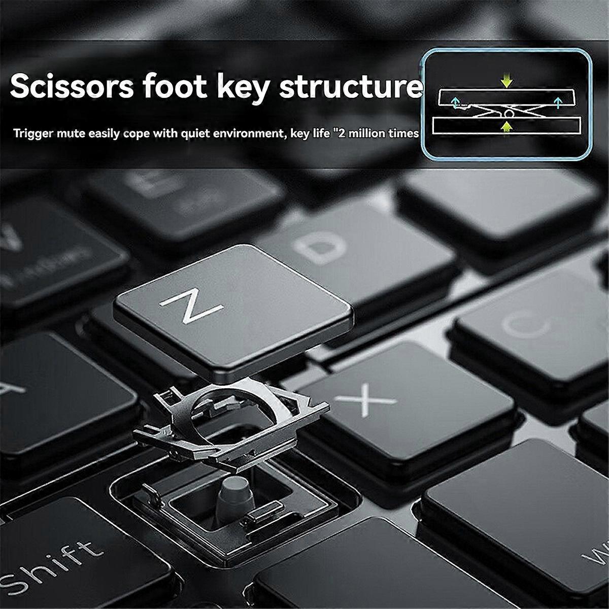 Folding Keyboard Suitable for Laptops and Mobile Phones Black