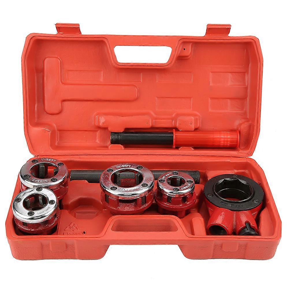 Dies Manual Plumber Pipe Threading Kit 1/2" 3/4" 1" 1‑1/4" Threader Tool (#02)