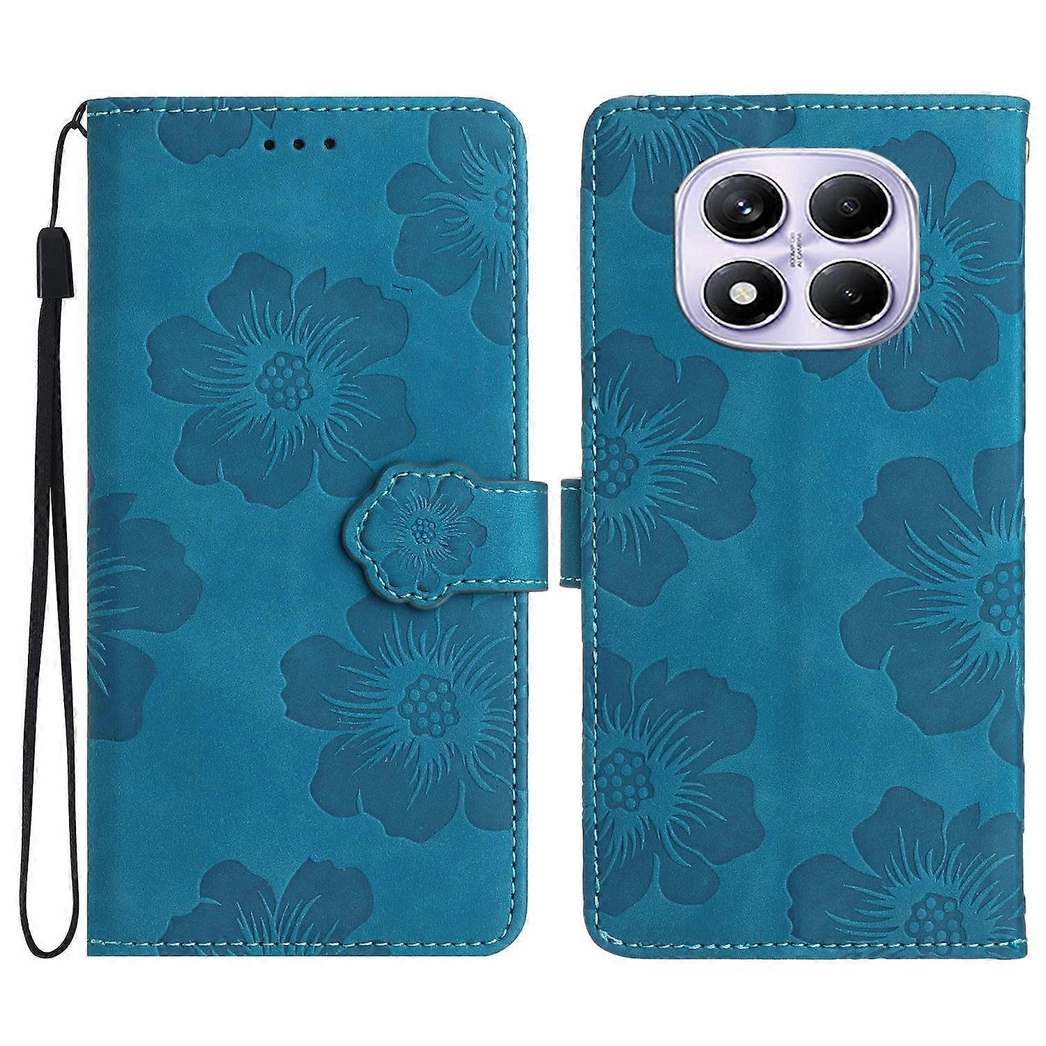 Flower Embossing Pattern Leather Phone Case