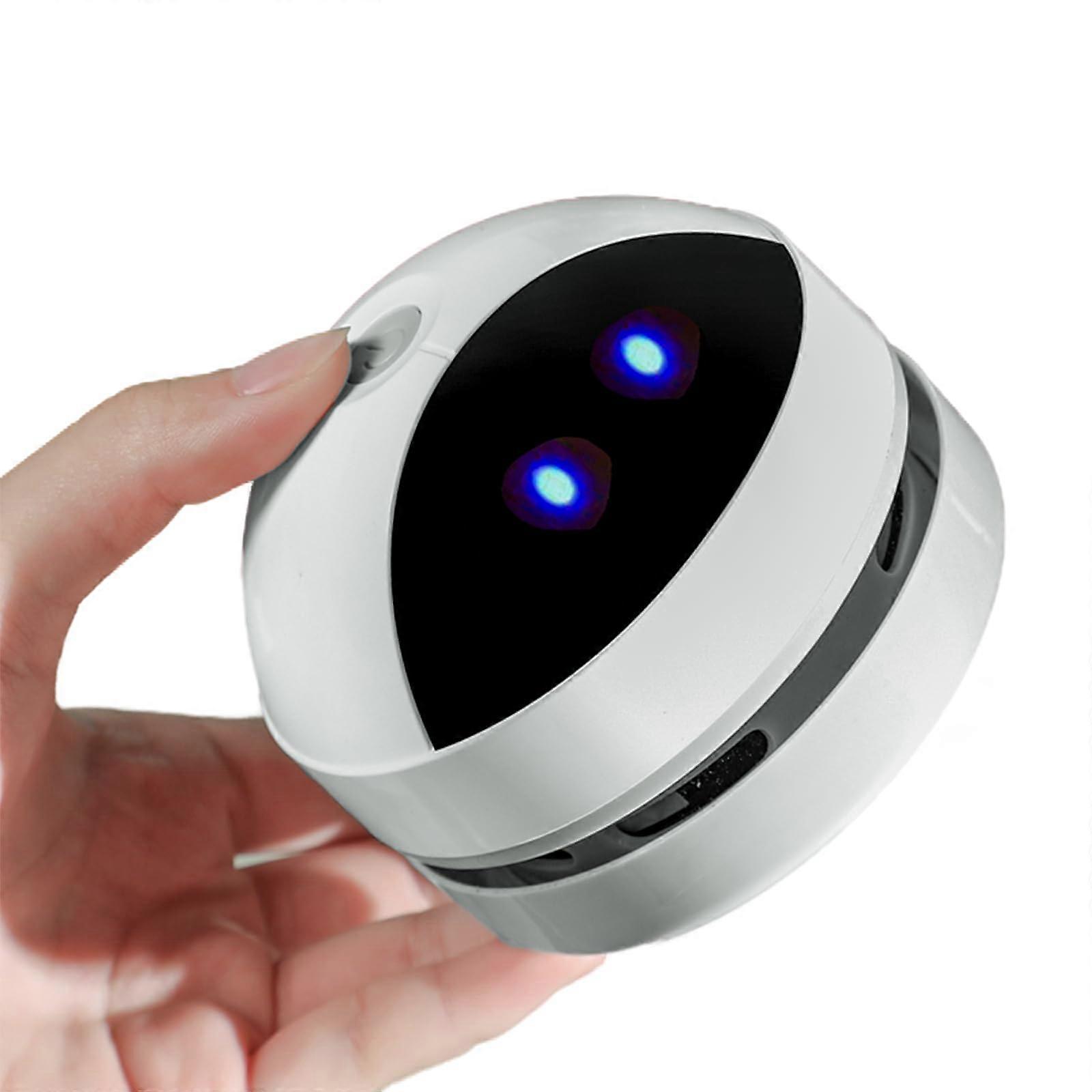 Mini cordless desktop vacuum cleaner for keyboards and sofas, cute cartoon robot