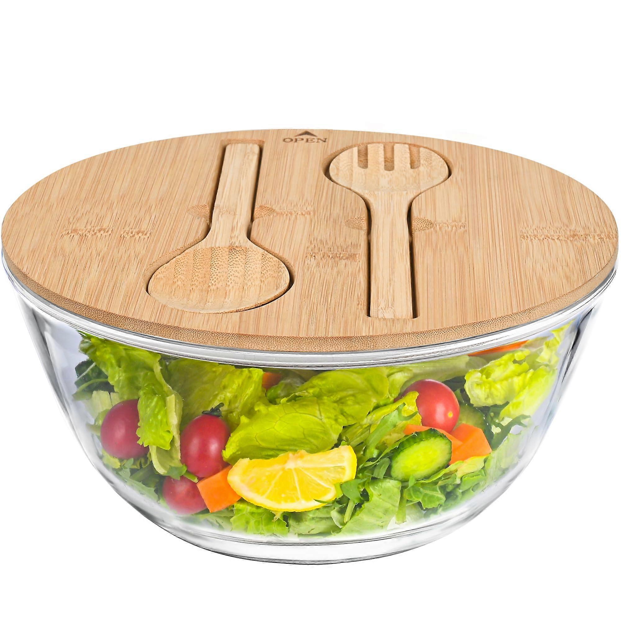 Glass Salad Bowl for Salads 10.6'