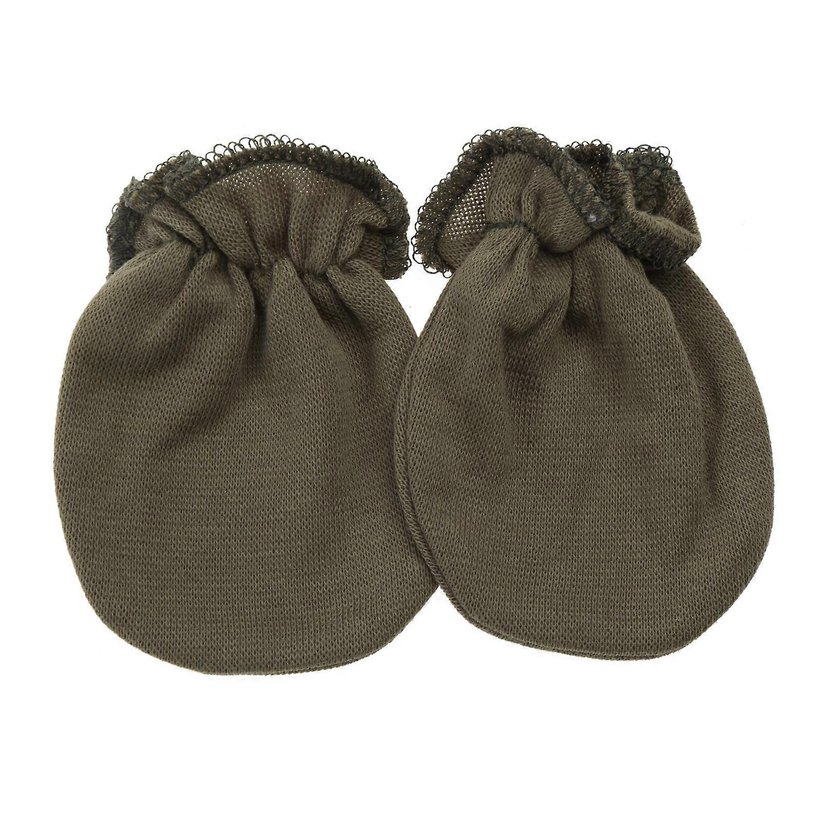 1 Pair Baby Anti Scratching Soft Cotton Gloves Newborn for Protection Face Scratch Hands Gloves Solid Color No Scratch M  wine red