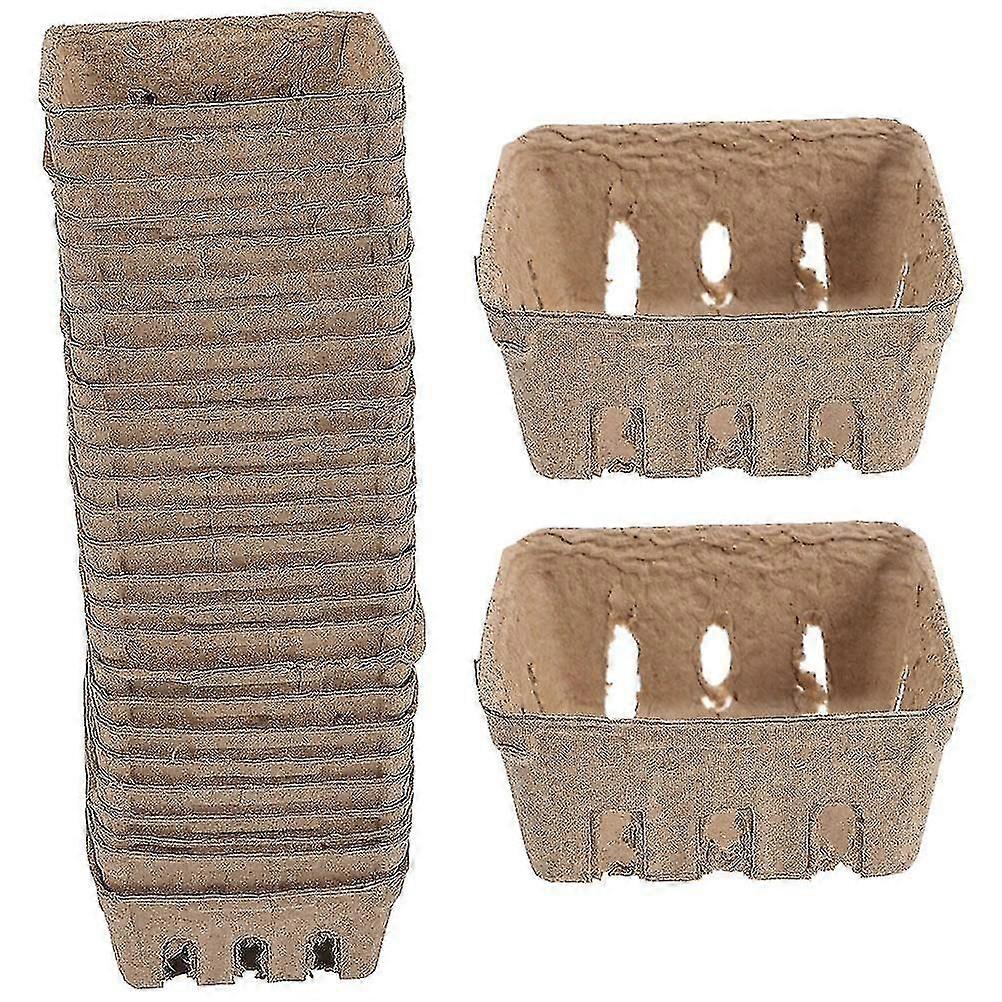 40-Piece Eco-Friendly Pulp Berry Baskets for Fruit & Vegetable Storage