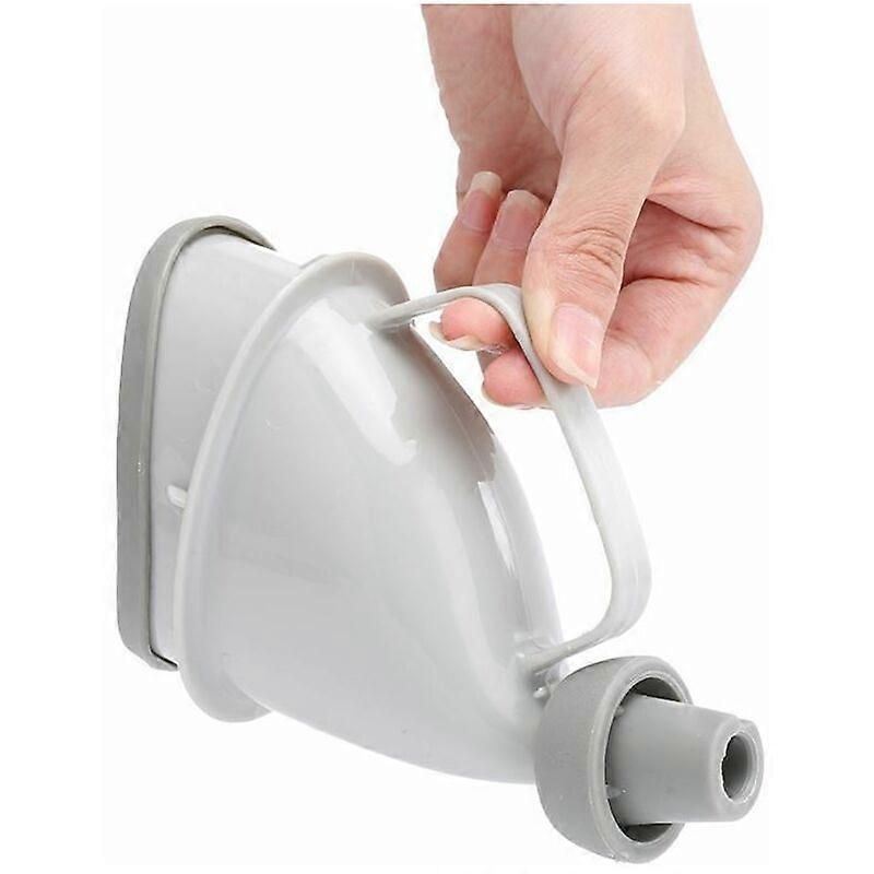 Car Urinal for Women - Portable and Reusable - for Travel, Camping, Hiking - Gray - Comfortable and Convenient.