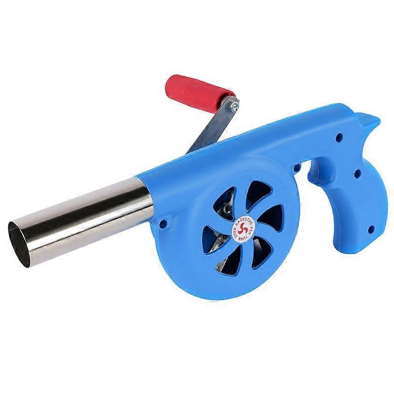 Manual Burning Tools for Picnic, BBQ, Hand Blower (Blue)