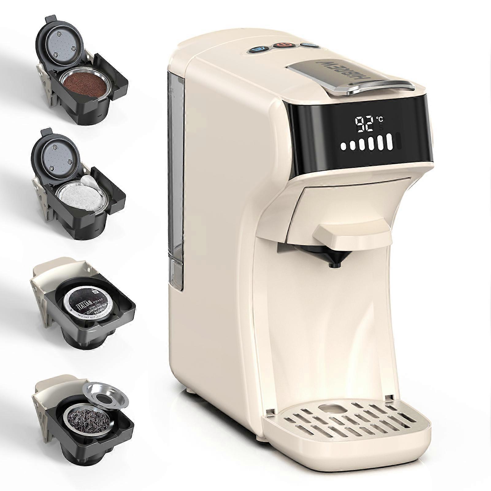 6 In 1 Electric Machine with 7 Water Volume Selectable 92℃ Constant Temperature Extraction 20Bar Cold Hot Brew Mini Coffee Maker