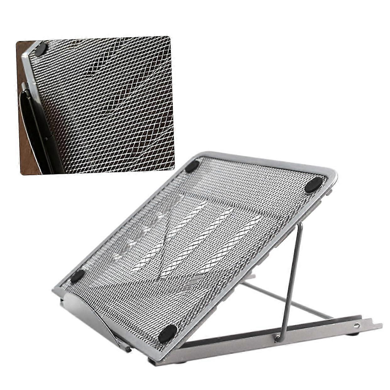 Ergonomic Laptop Stand - Adjustable Folding Notebook Holder for Desk and Couch with Cooling Base, Compatible with All Laptops