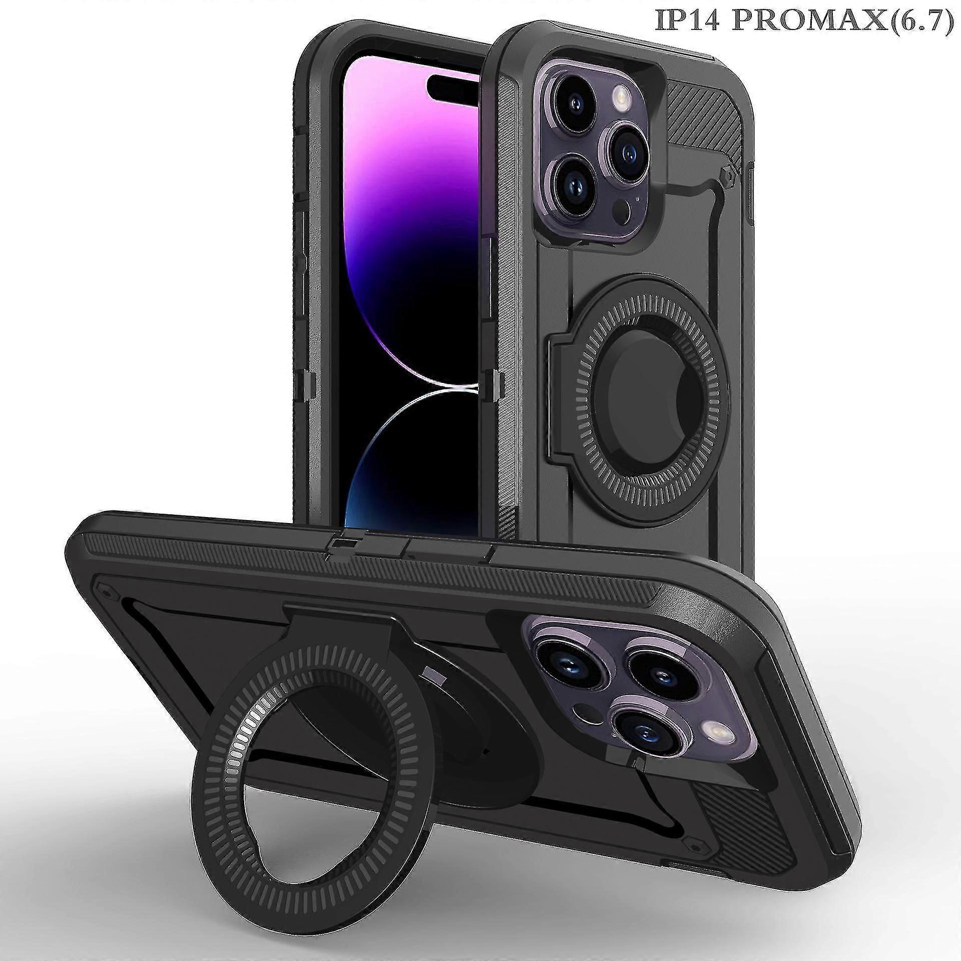 Case Compatible Iphone 14 Pro Max/14 Pro With Ring Holder Stand Military Grade Fall Protection Shockproof