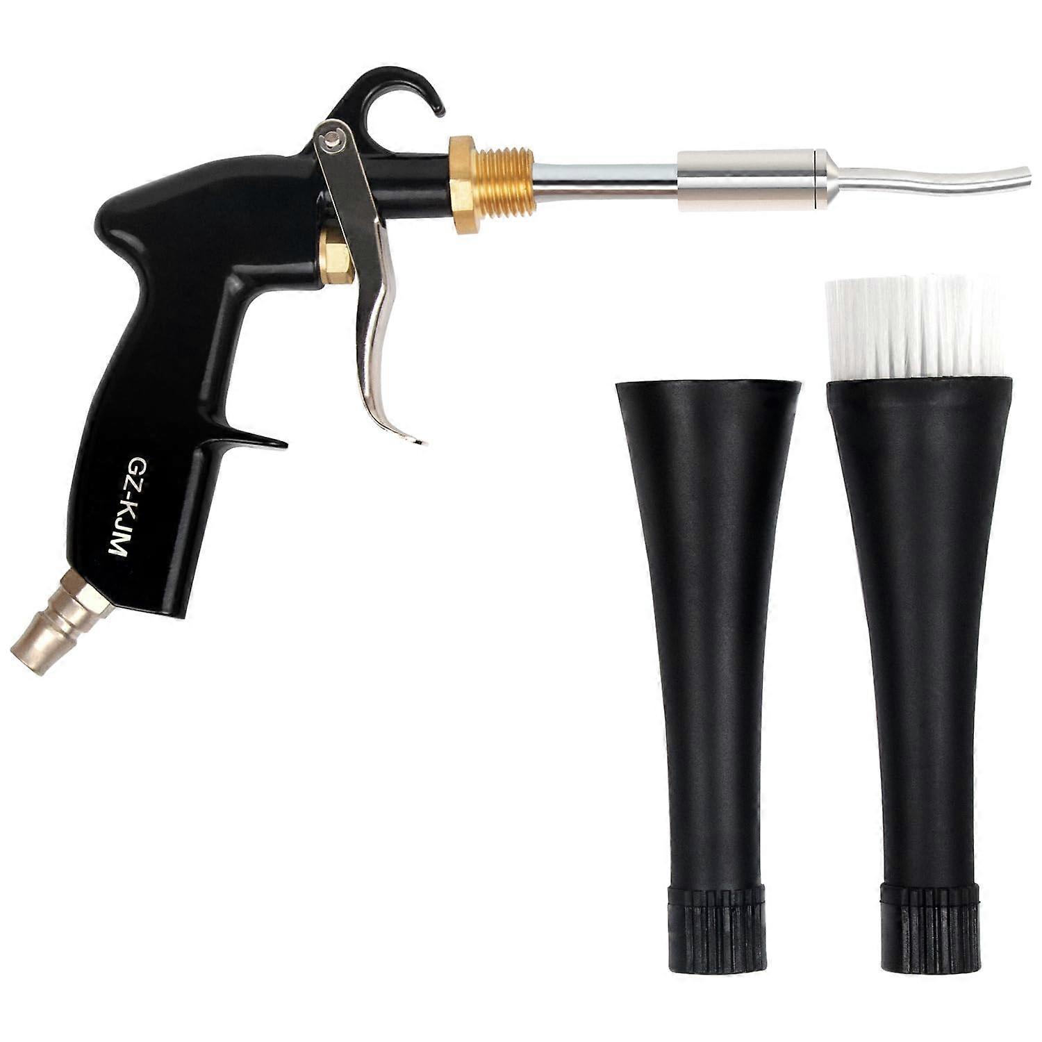 High Pressure Car Interior Spraying Washing Gun With 2-Set Nozzle Sprayer Connector Air-Pulse Dust Blow Gun Upgrade