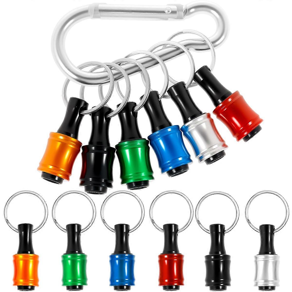 12Pcs 1/4 Inch Hex Shank Screwdriver Bit Holder Key Chain