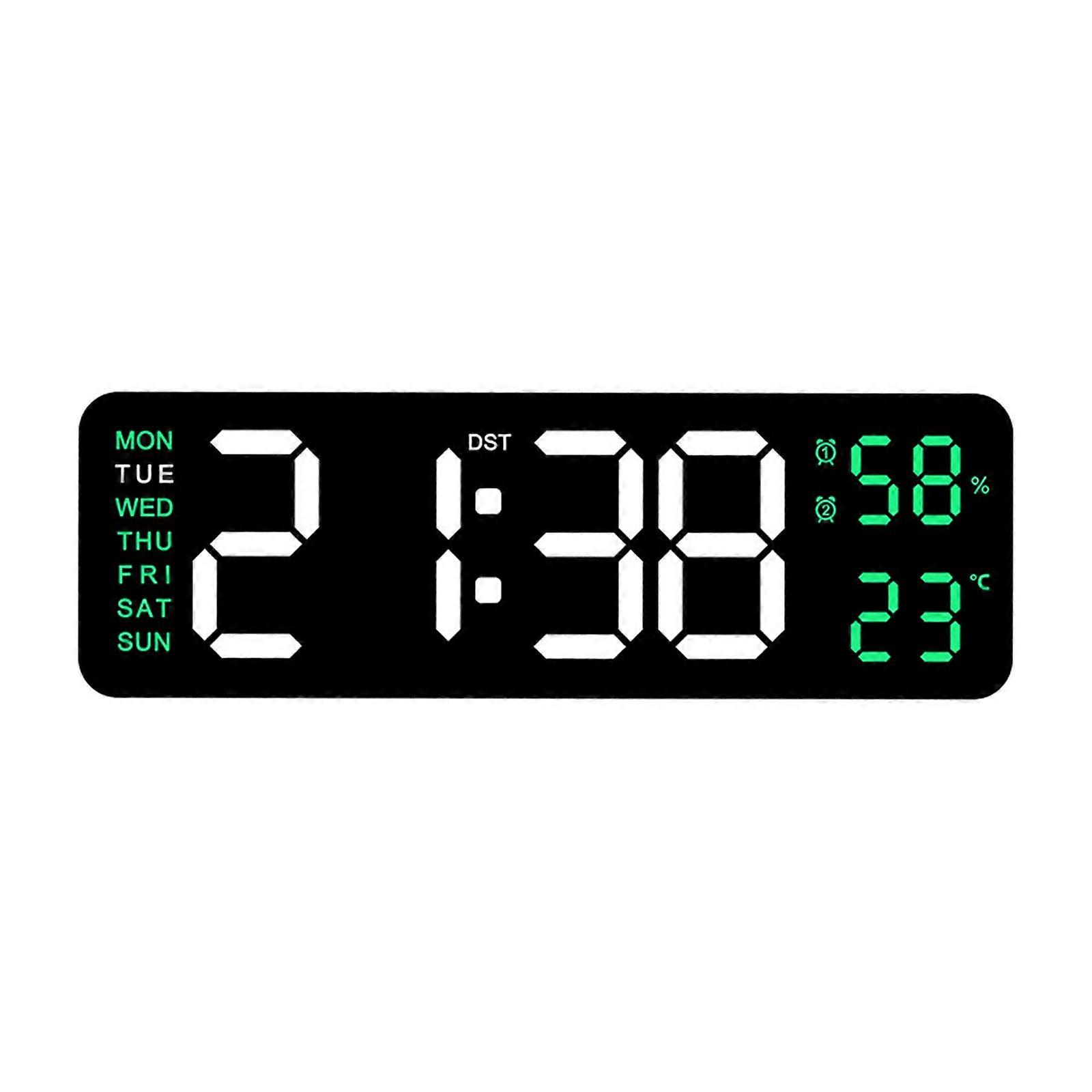 Desk Digital Alarm Clock Bedside Clock Adjustable Brightness for Home