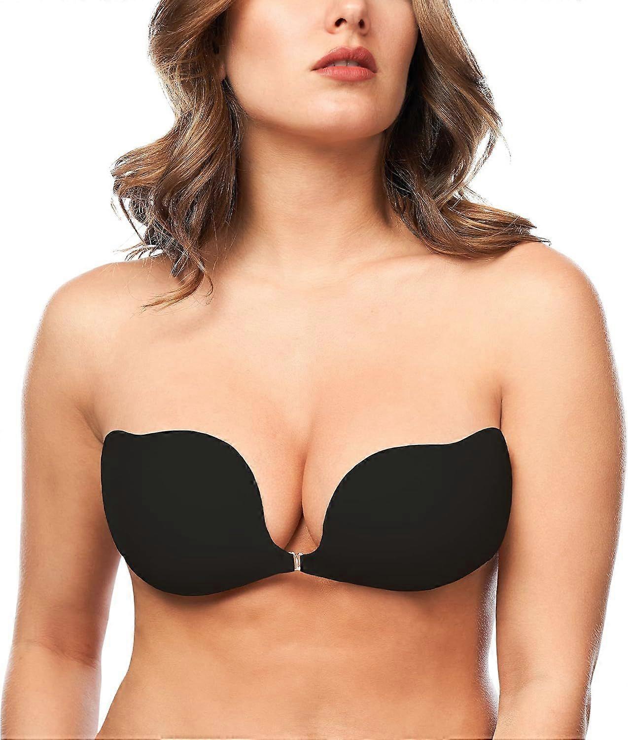 2025 Latest Model  Women's Adhesive Hook Bra  Black   D