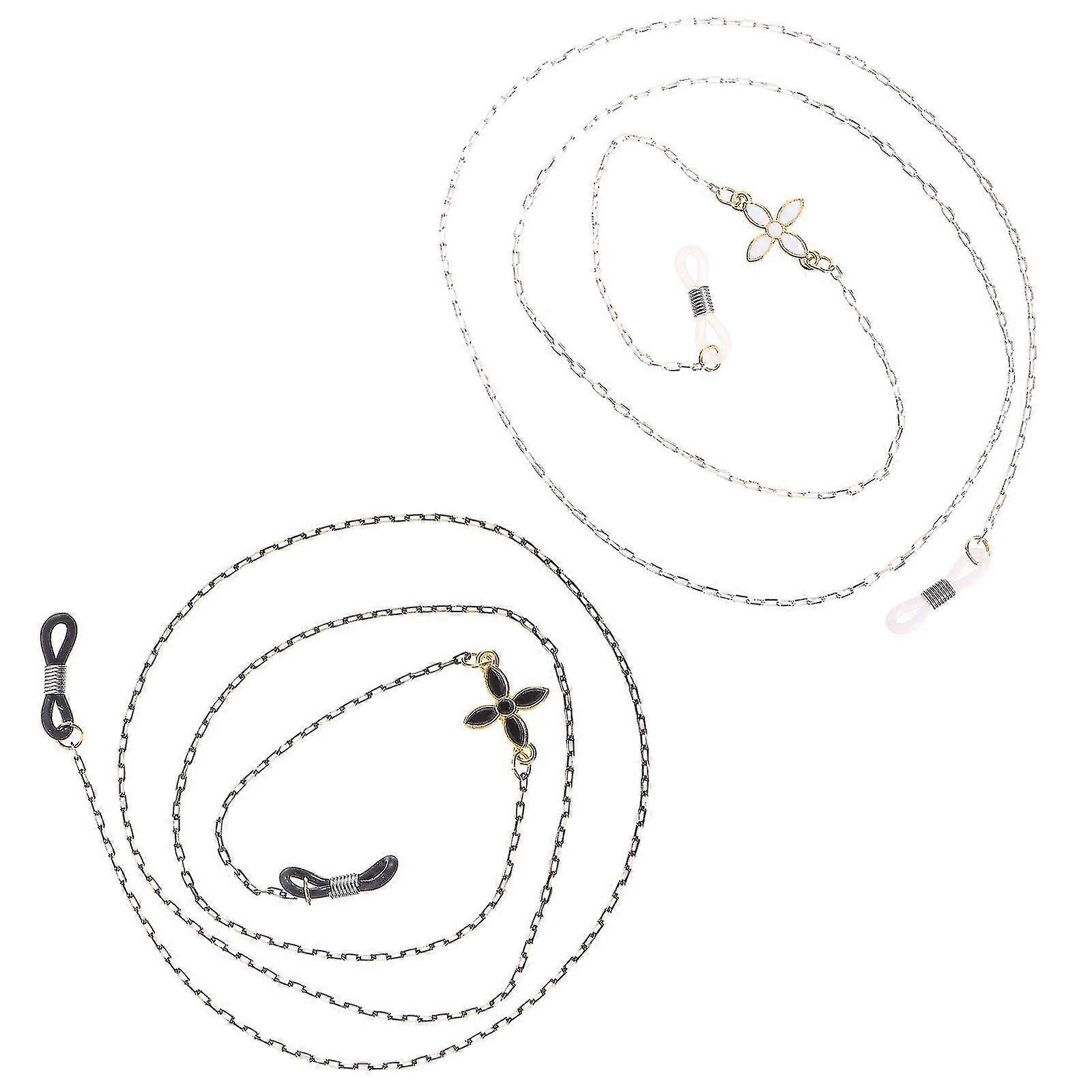 2pcs Eyeglass Chain Useful Practical Portable Glasses Hanging Rope Sunglasses Chain Glasses Hanging Chain