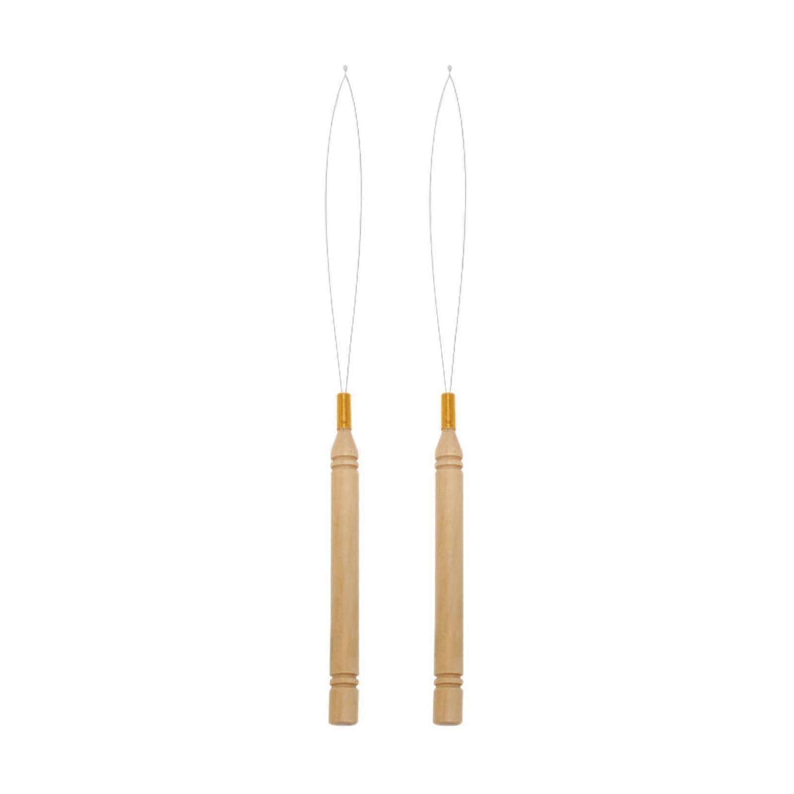 2-Piece Needle Threader for Knitting, Hair Styling & Dreadlock Tools