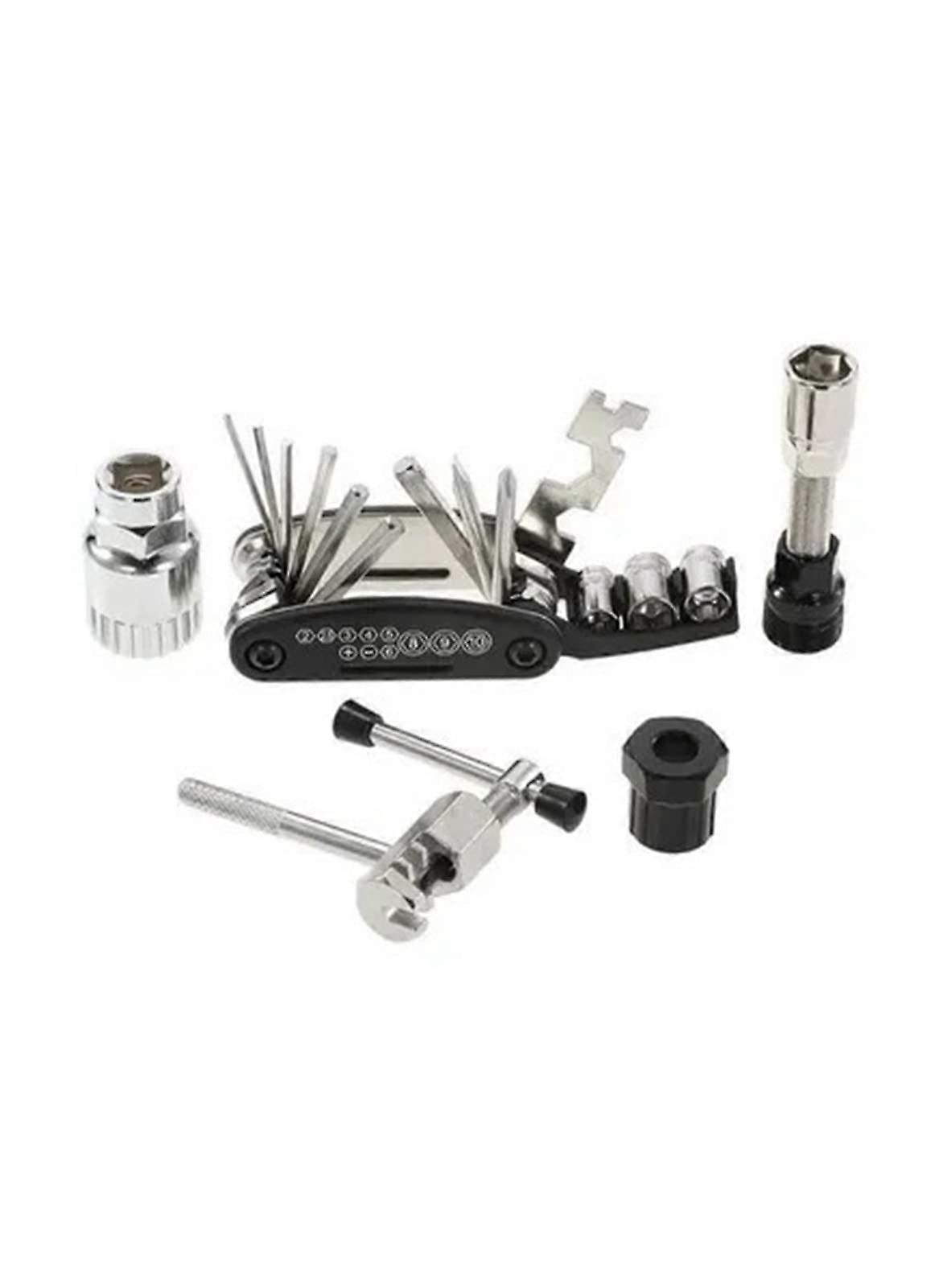 Bicycle Repair Tool Package with Five-Piece Tire Repair Kit and Universal Car Repair Tools, 15-in-1 and 6-in-1 Sizes
