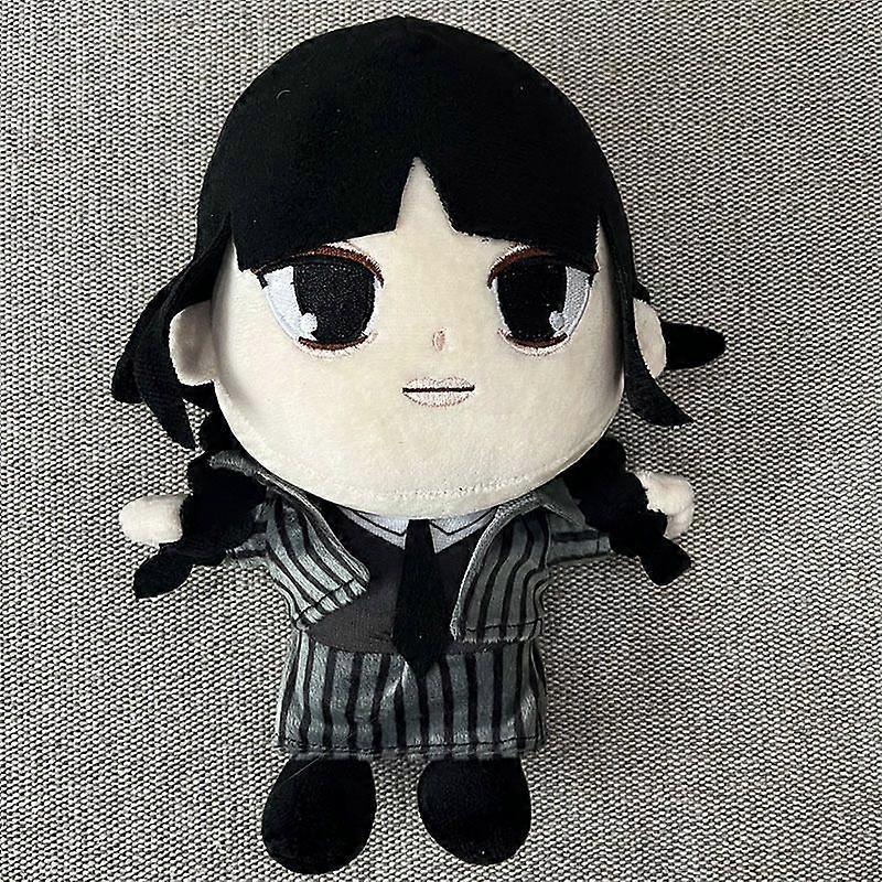 Wednesday Addams Puppe, süße Plüschpuppe mit Pony, Live Action Tv Wednesday Addam