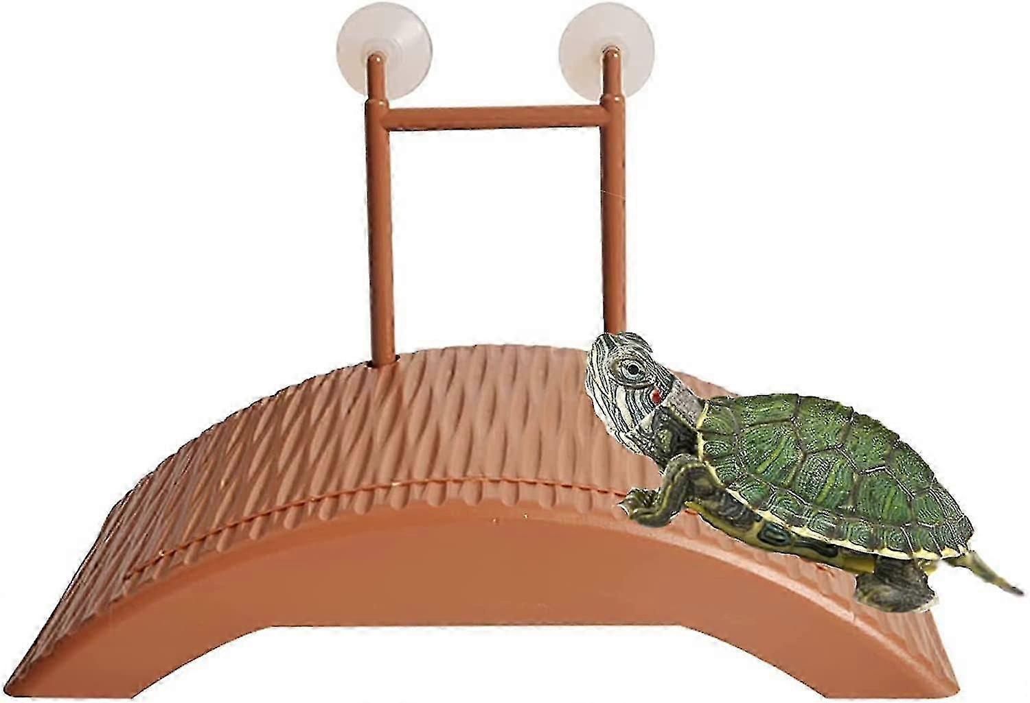 Turtle Floating Island Aquarium Pier Ramp With Suction Cups Terrarium Dock