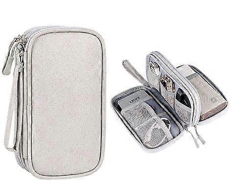 Travel accessories mobile phone cable storage bag data cable box electronic digital polyester fiber