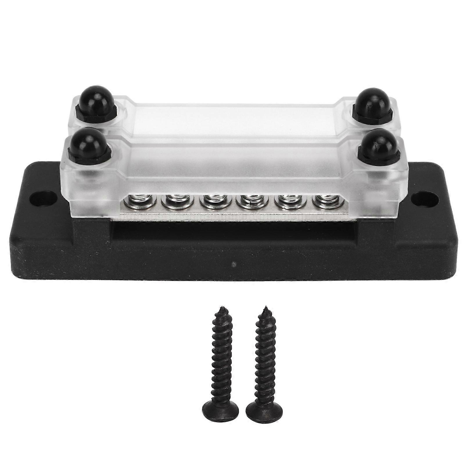 Power Distribution Terminal Block DC 12 to 48V Strong Conductivity Heat Resistant for Car RV Boat Caravan Yachts