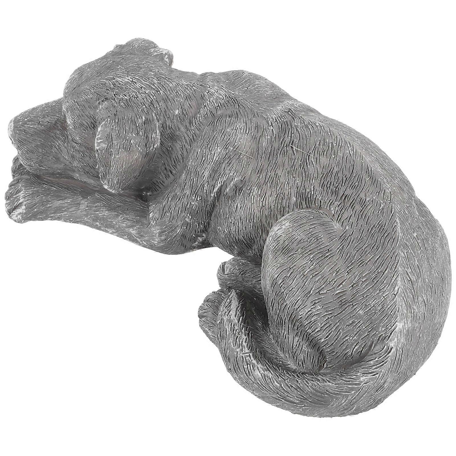 Stable Resin Garden Sculpture for Pet Memory, Functional Outdoor Statue