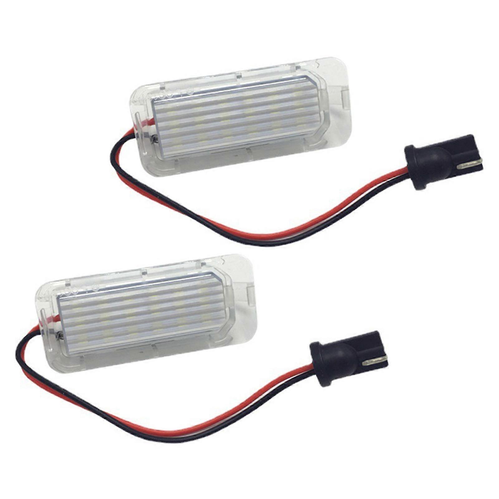 for Focus 5D Mondeo Fiseta Rear License Tag Lights Lamp Xenon- White Full LED License Plate Light Assembly CAN-bus 12V