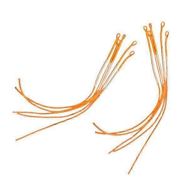 8X 10 قطع مضفر ذبابة الصيد خط زعيم حلقة موصلات البرتقالية سعة 30 رطل