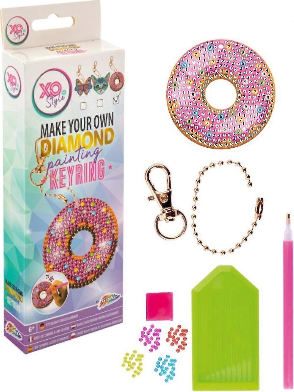 Diamond Painting Sleutelhanger - Donut