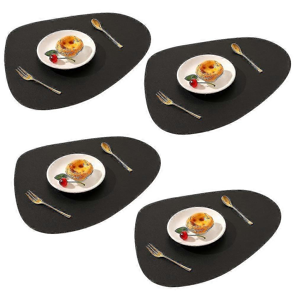 Set de 4 sets de table en cuir lavables - Sets de table à manger durables et essuyables