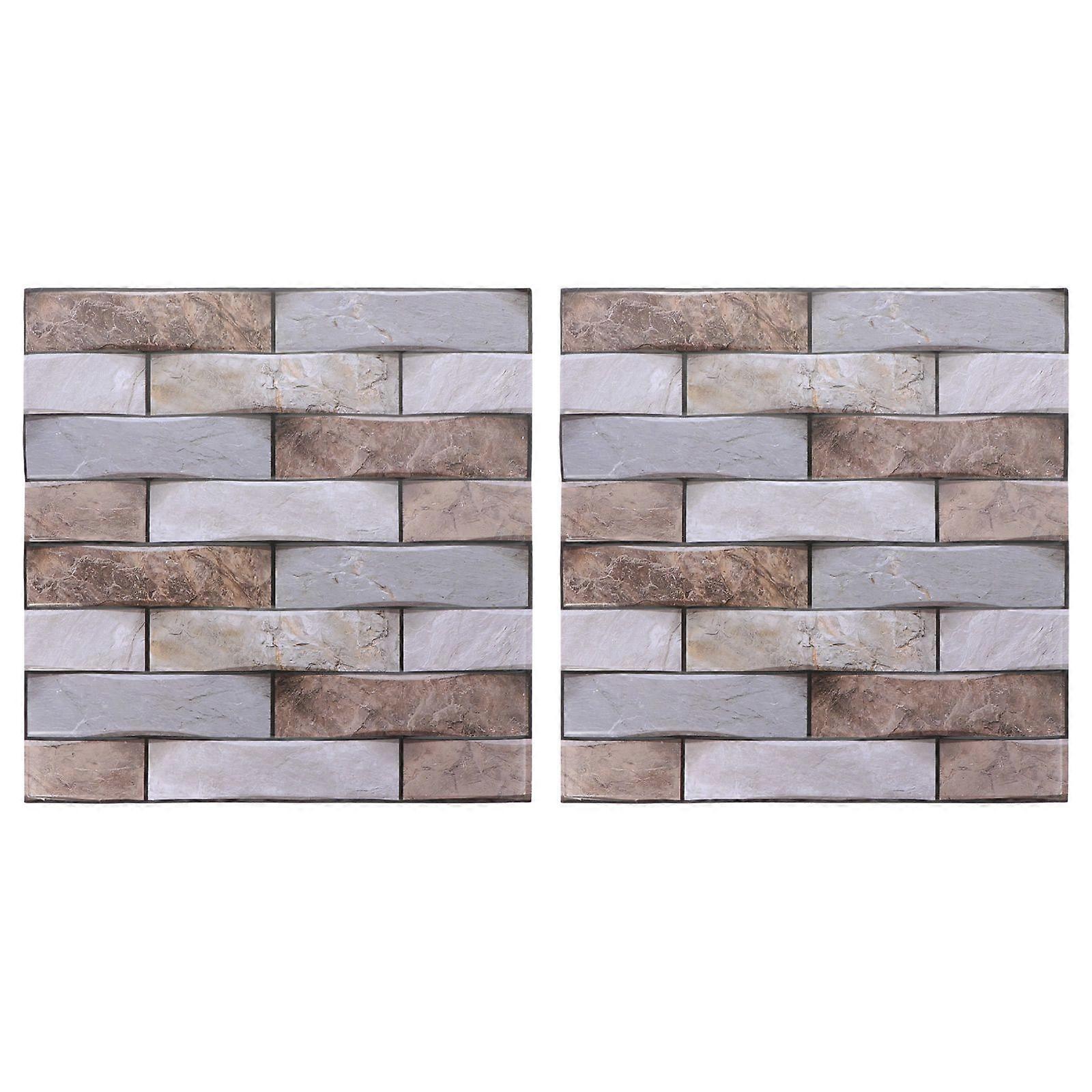2Sheets Self-adhesive Wall Stickers Delicate Stone Pattern Decals Wall Decals