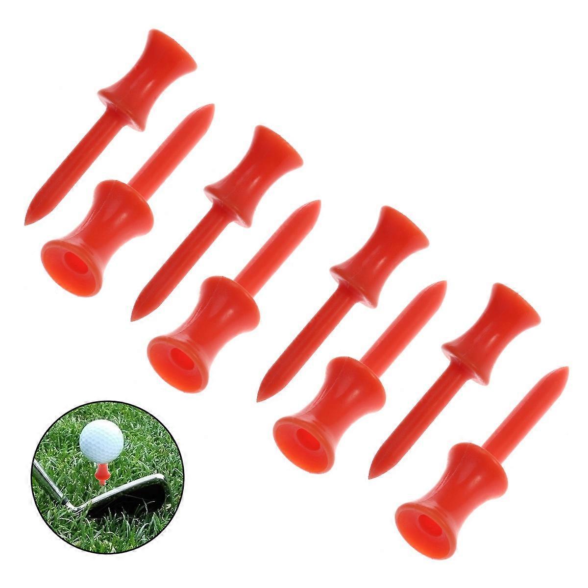 50pcs Orange Castle Tees Golf Tees for Easy Visibility, Lightweight and Break Resistant, Golf Accessories