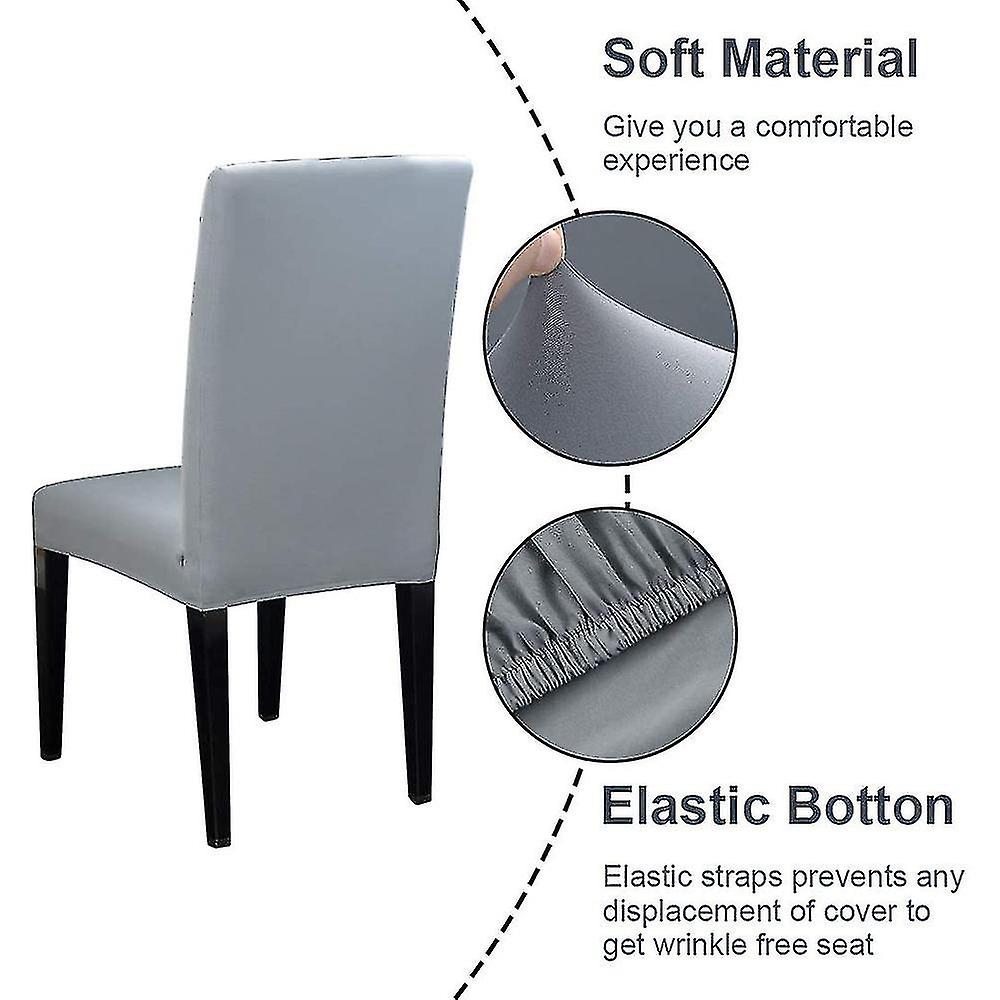 4 Pack abnehmbare waschbare kurze Esszimmerstuhl Sofabezüge A