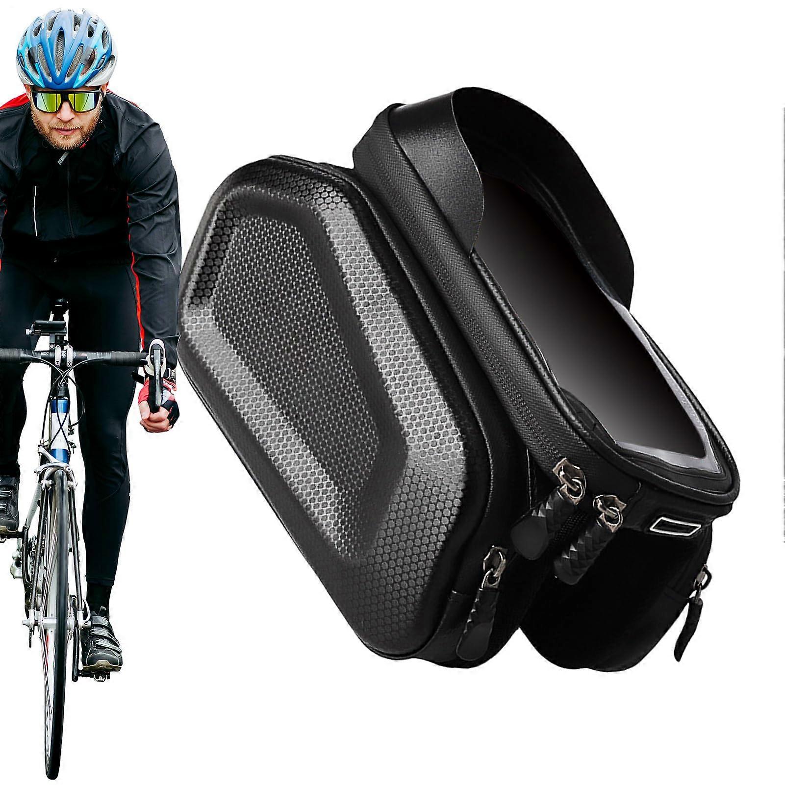 Bicycle frame bag – T waterproof with touchscreen, twoway zipper, sun protection