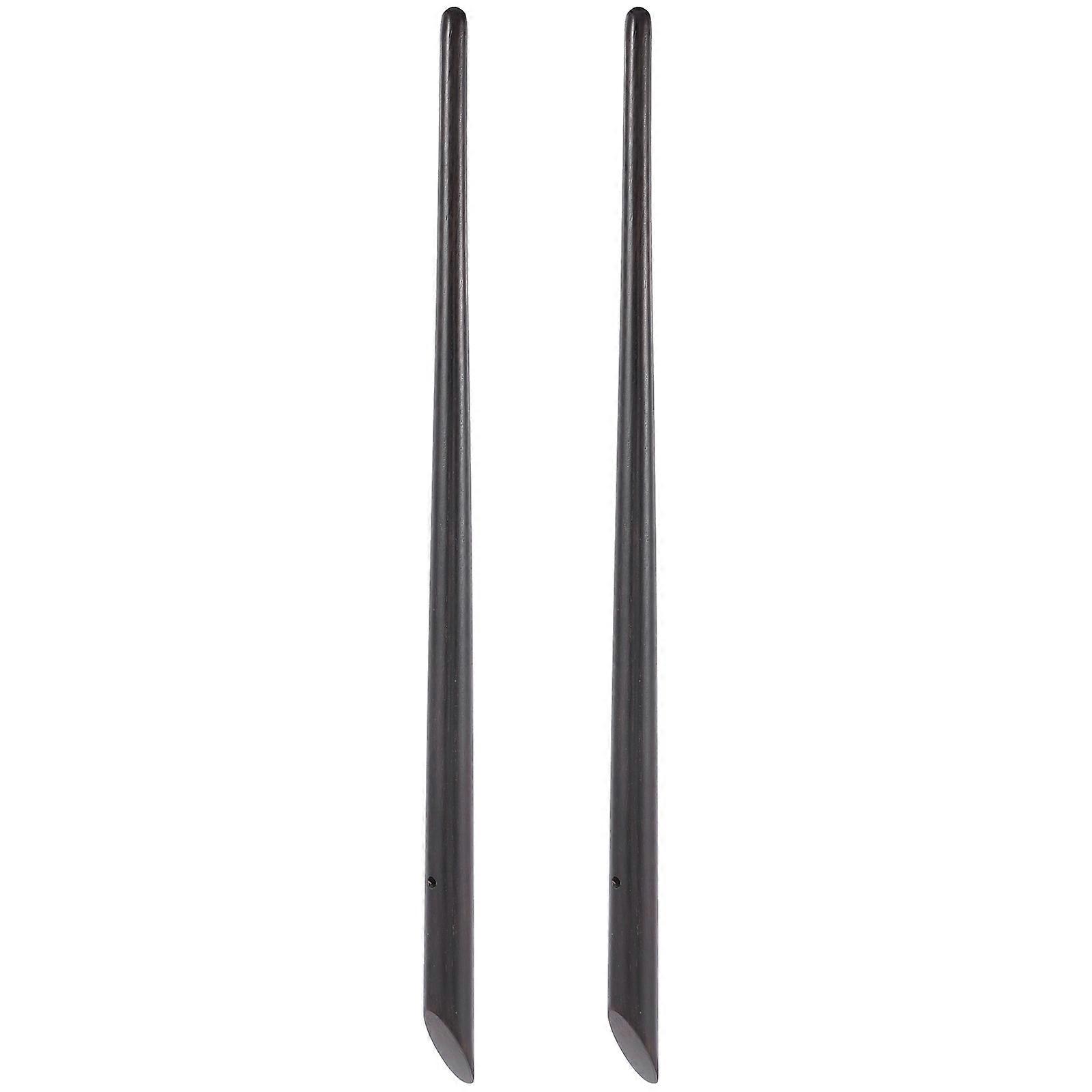 Durable Black Synthetic Hair Fork with Smooth Edges for Decoration and 2 Pieces