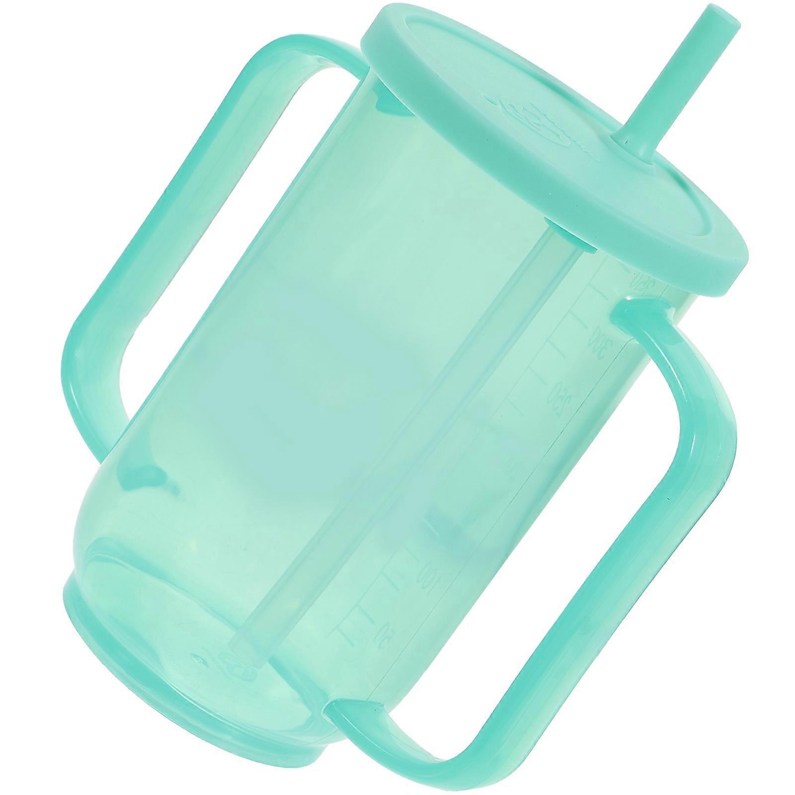 The **Leak Proof Drinking Cup for Elderly with Straw and Double Handles** is a specially designed assistive drinking mug aimed at supporting