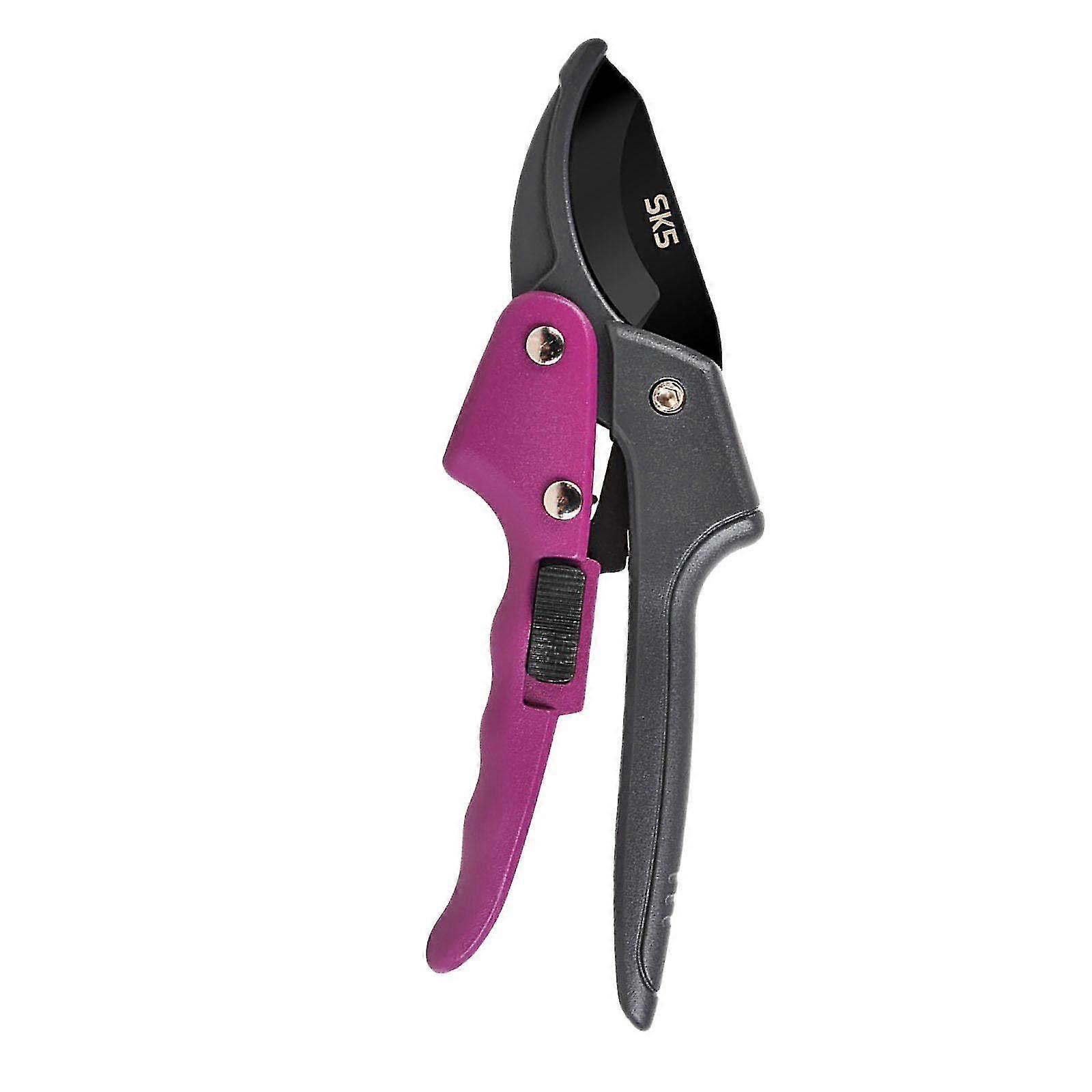 Ergonomic 10-inch Long Garden Pruning Shears with Ratchet Function, Sturdy Trimming Tool for Gardening Enthusiasts, Suitable for Various Gar