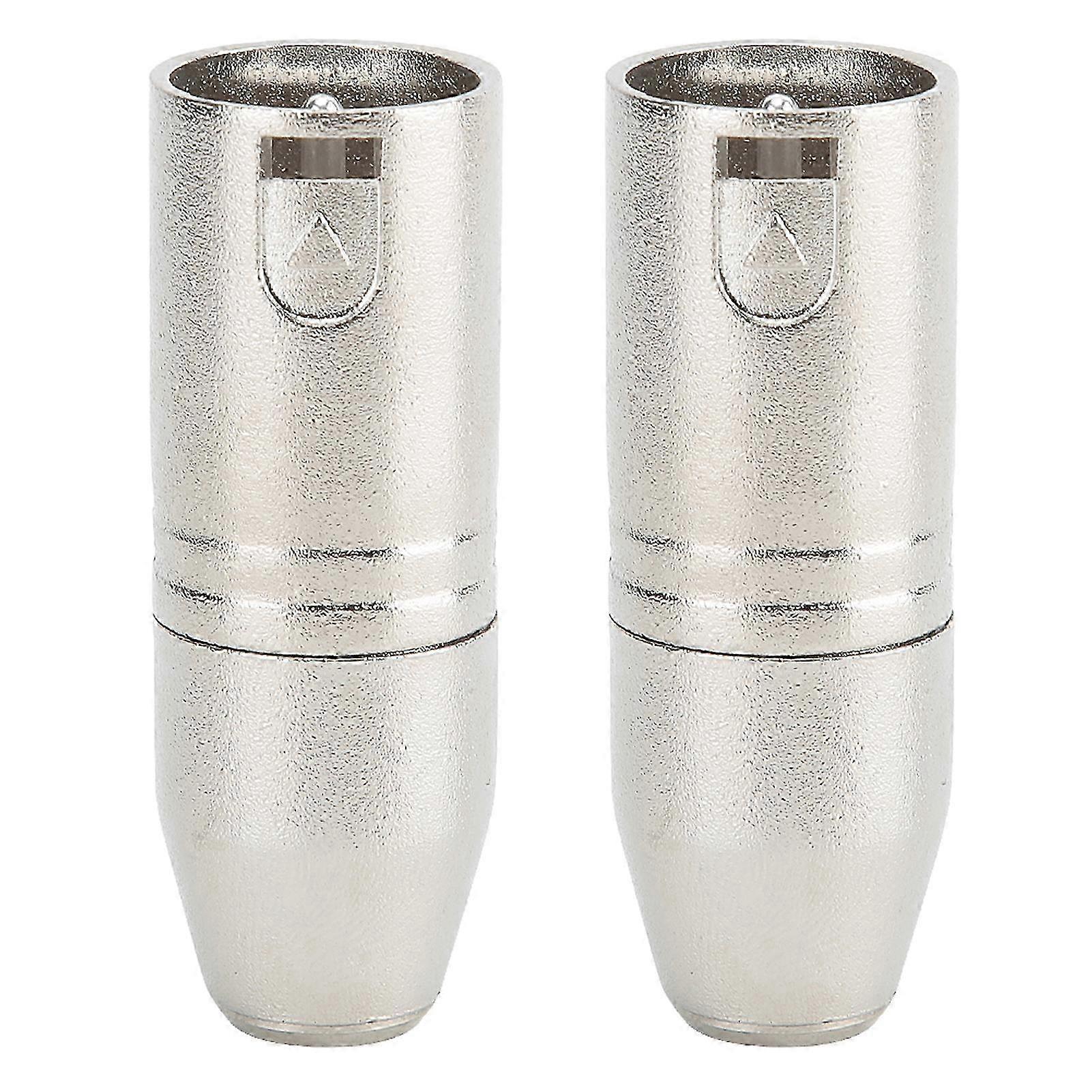 2PCS vergoldeter Mini XLR auf XLR 3pin Stecker Adapter