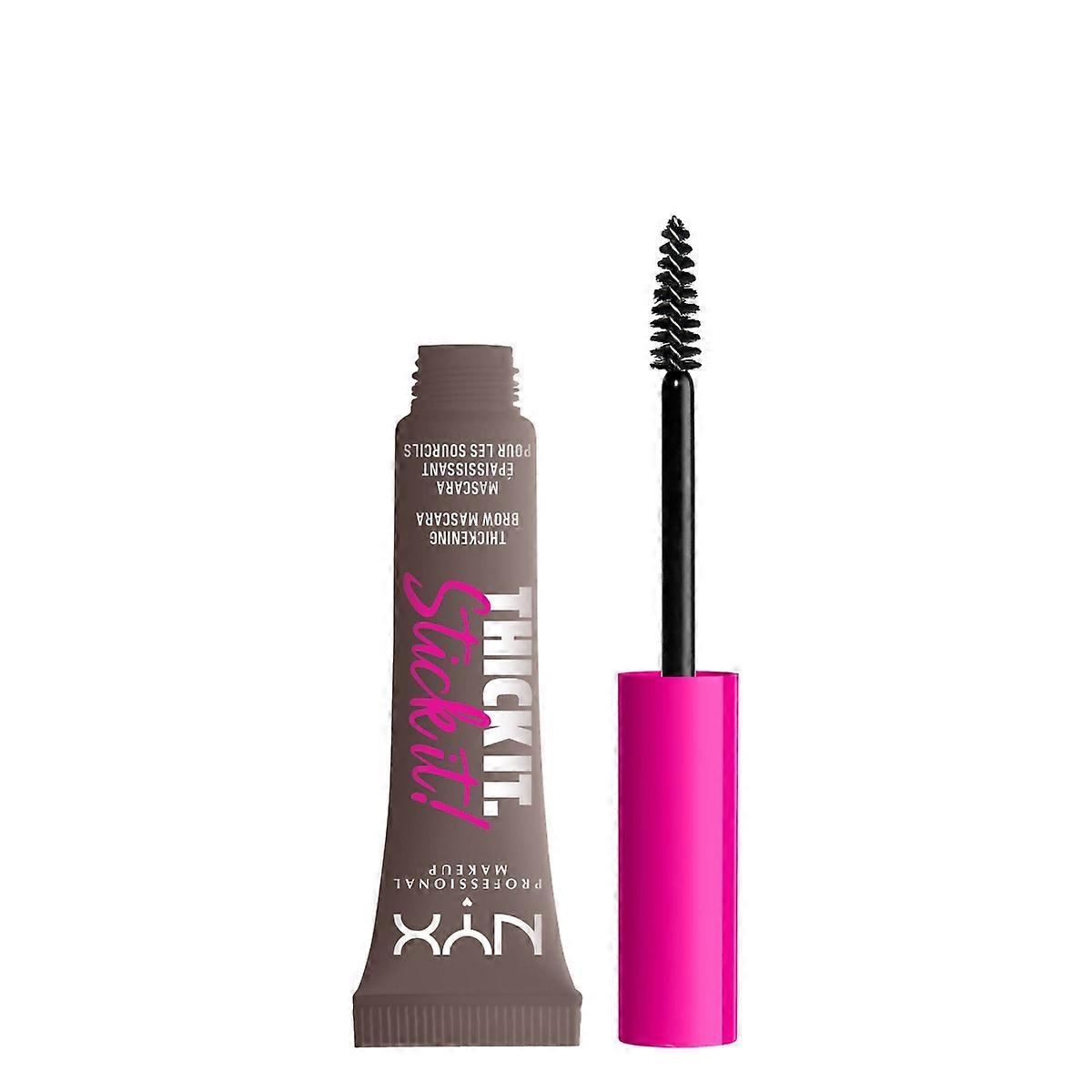 Nyx Professional Makeup Thick It Stick It Brow Gel Mascara, Ash Brown - 0.23 Fl Oz