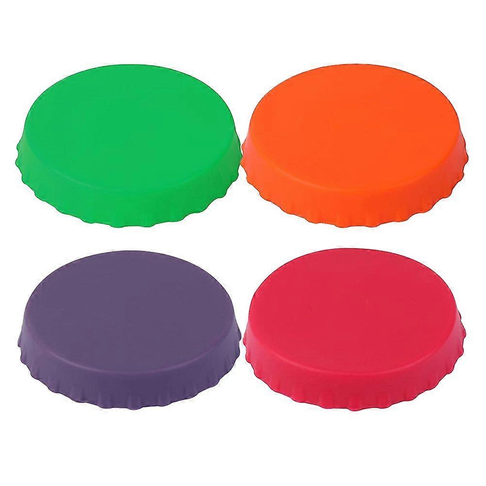 4Pcs Silicone Soda Can Lids Reusable Beverage Can Covers Airtight Can Caps Soda Beverage Beer Saver Can Lids for Keeping Soda Beer