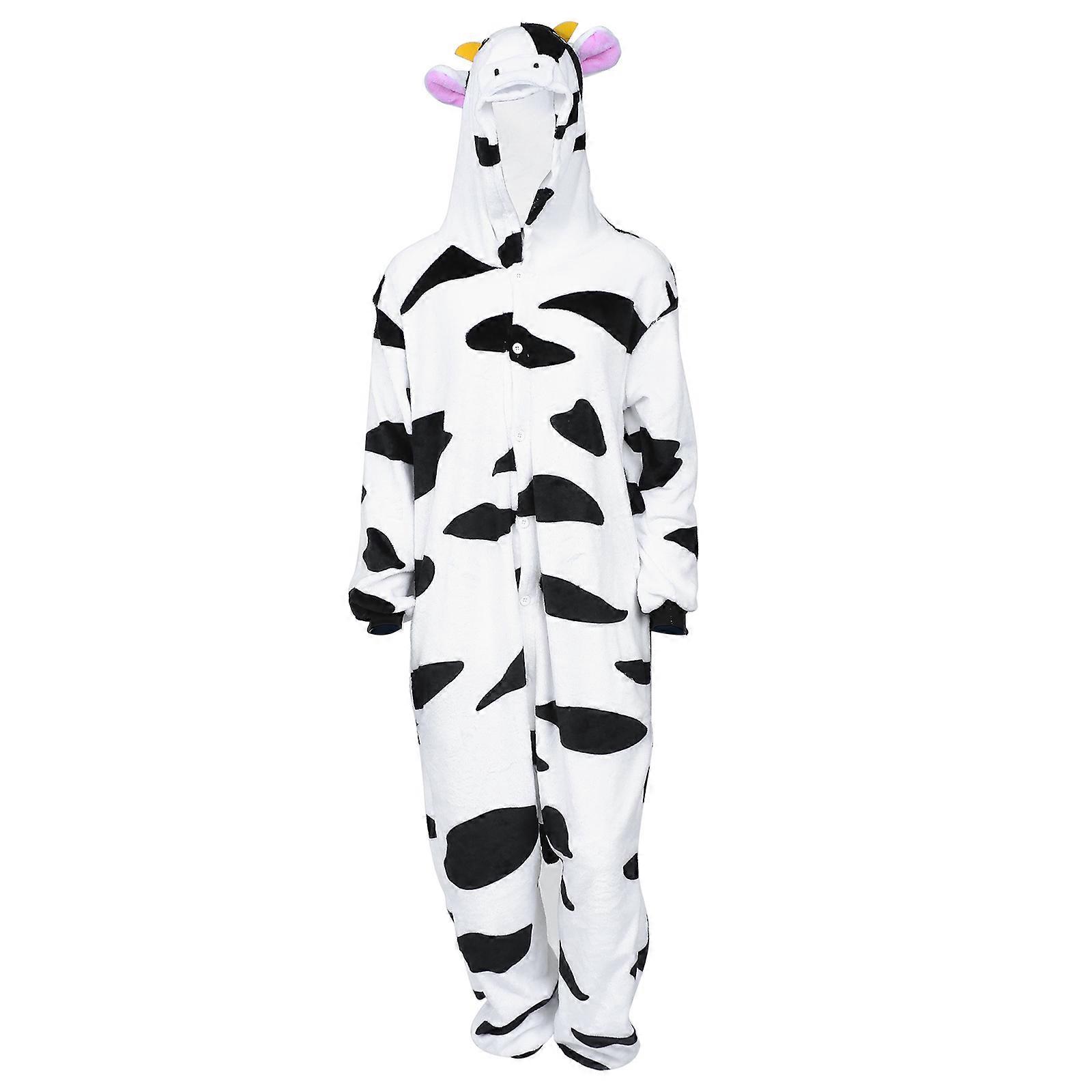Animal Homewear Sleepwear Cartoon Pajamas Flannel Animal Jumpsuit Autumn Winter Cosplay Performances Unisex Design Comfortable Wearing 1Pack