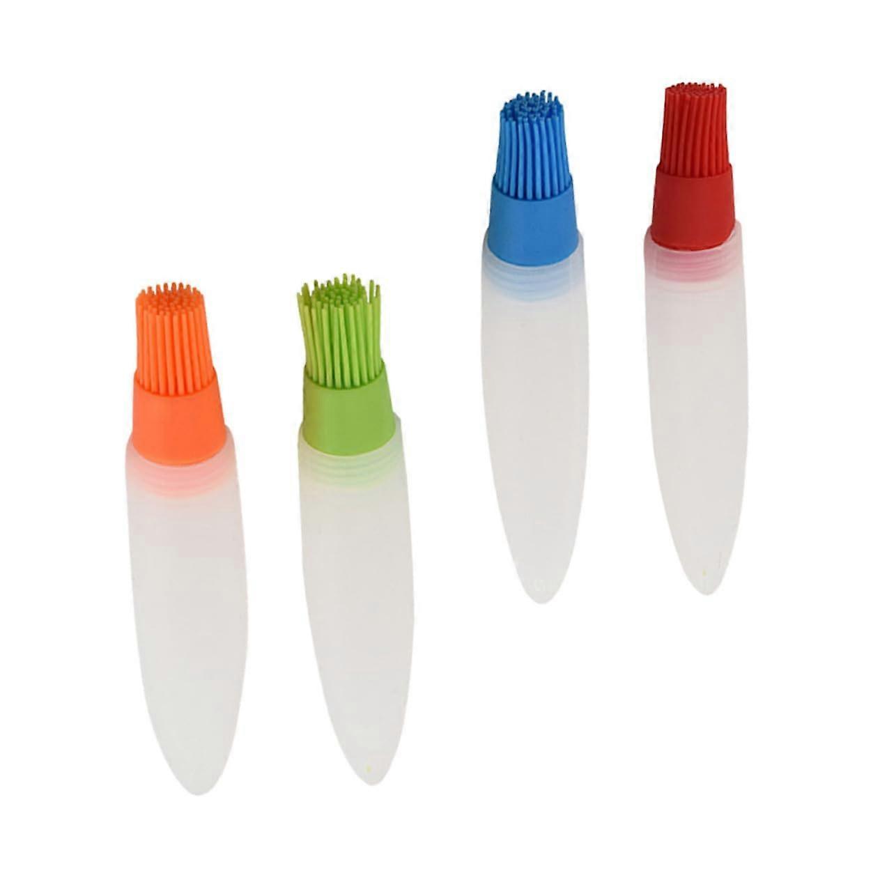 Silicone Oil Bottle Brush Set - 4-Piece Grilling Brushes for Precise Kitchen Use, Durable Material, Easy to Clean