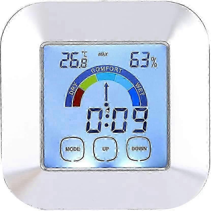 Indoor Thermometer Wireless Moisture Meter Temperature with Touch Screen and Magnetic Back