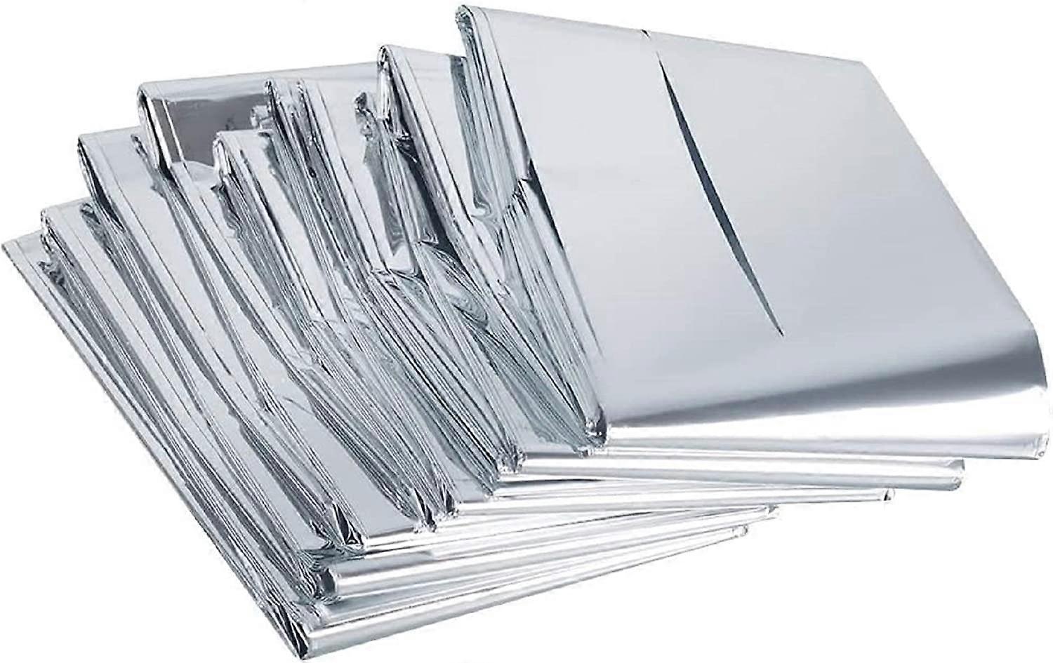 Emergency Heat Blankets 140x210 cm Thermal Foil Sleeping Bag for Outdoor Camping Hiking First Aid Pack of 5