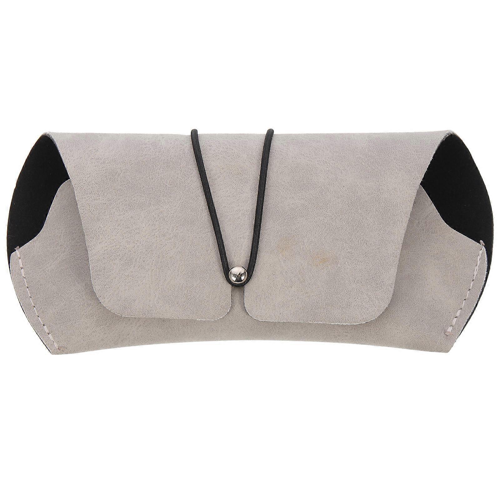 Sunglasses Case Elegant Leather Sunglasses Box For Everyday Use Grey Color Protective 1Pcs