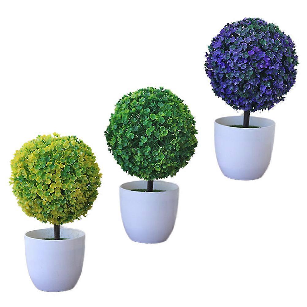 Artificial Bonsai Office Supplies Material 26X15X15Cm 3Pcs Bonsai Style Decorations